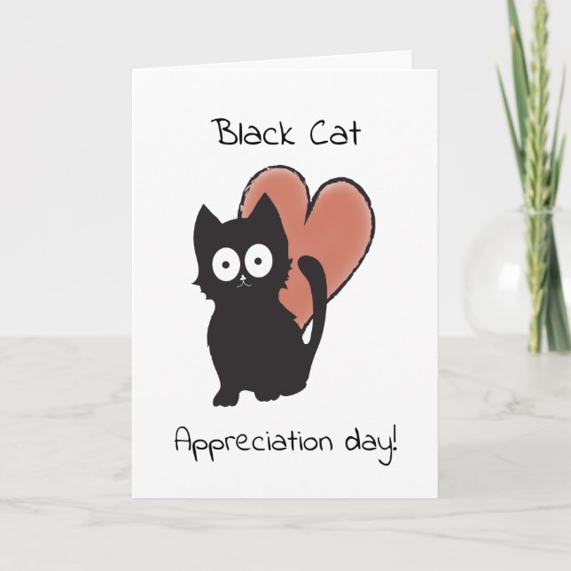 Carte Jour d'appréciation des chats noirs (Devant)