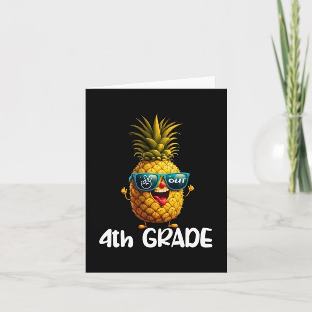 Carte Jour de 4e année Paix dehors 4e année Funny Gradua (Devant)