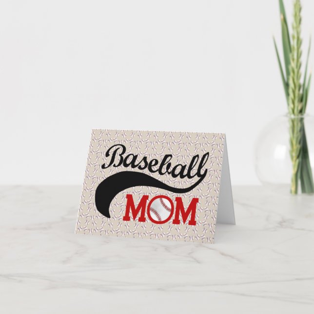 Carte Jour De Baseball Maman Sporty (Devant)