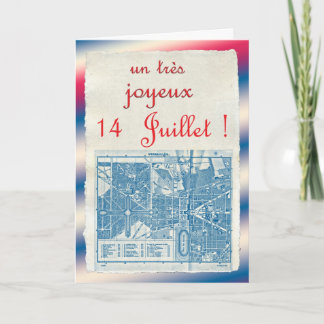Carte Jour de bastille heureux