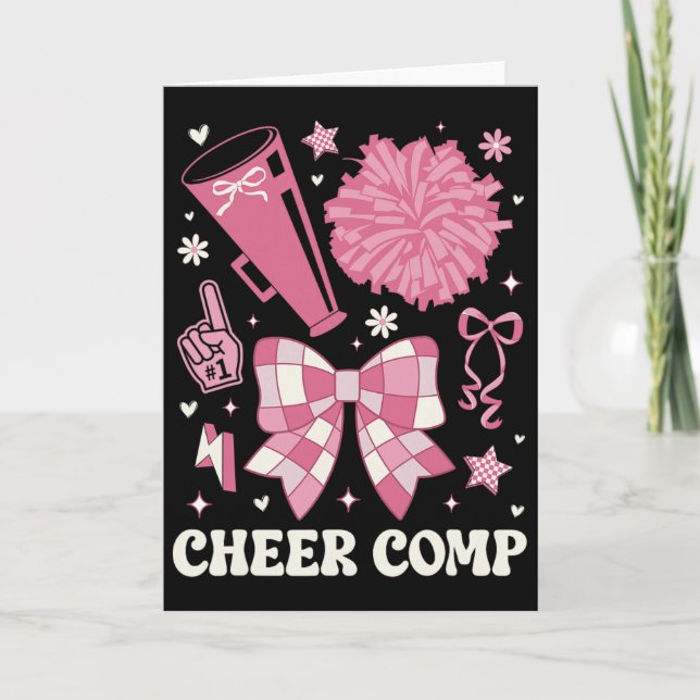 Carte Jour de comp de cheerleading Jour de compétition d (Devant)