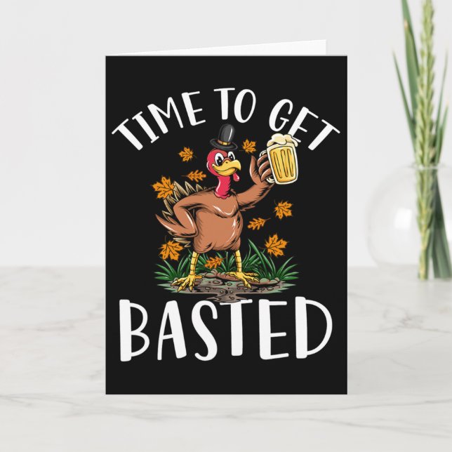 Carte Jour de dinde pour s'amuser, Joyeux Thanksgiving M (Devant)