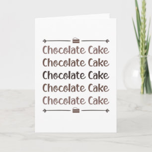 Carte Jour de gâteau au chocolat et cacao de bonbons Cad