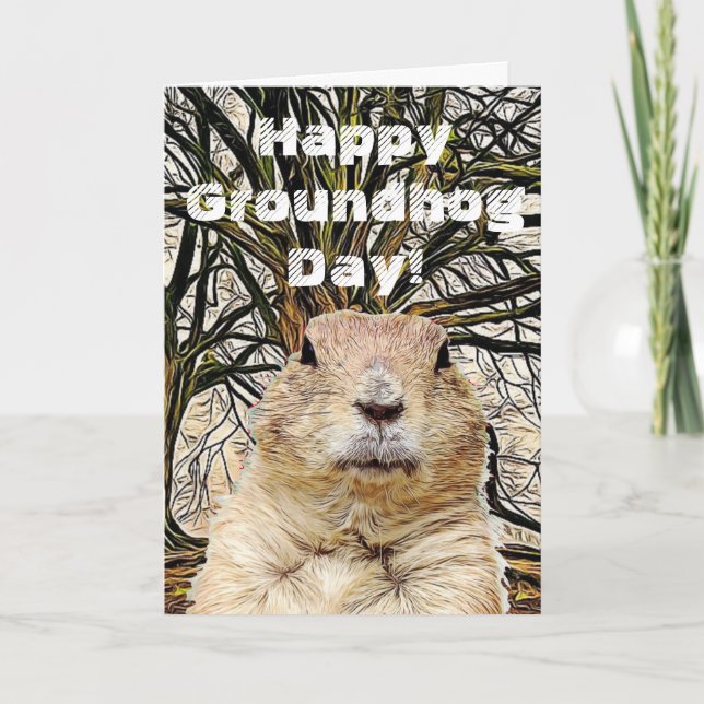 Carte Jour de Groundhog heureux à vous vacances (Devant)