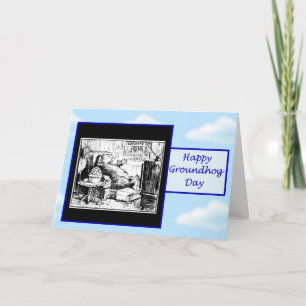 Carte Jour de Groundhog heureux avec le groundhog
