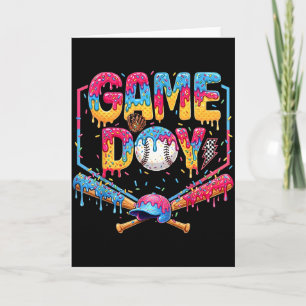 Carte Jour de jeu rétro Baseball Crème glacée Cadeau gou