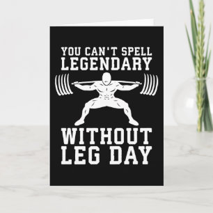 Carte Jour de la Jambe - Légendaire - Squat - Gym Inspir
