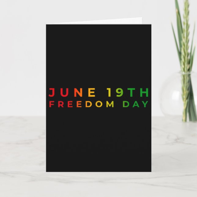 Carte Jour de la liberté du 19 juin 1865 Juneteenth Hist (Devant)