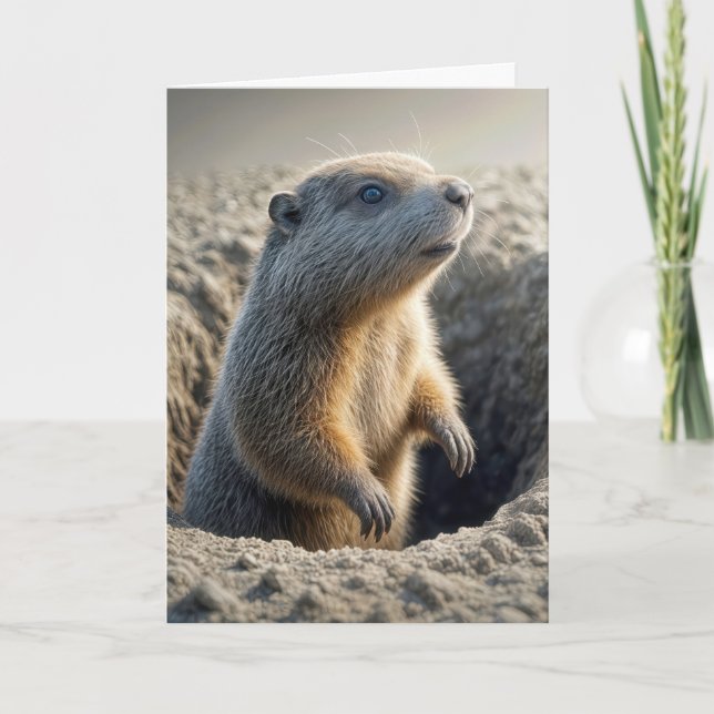 Carte Jour de la marmotte Anniversaire (Devant)