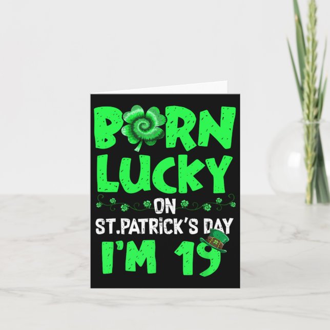 Carte Jour de la Saint Patrick 19e anniversaire garçon f (Devant)