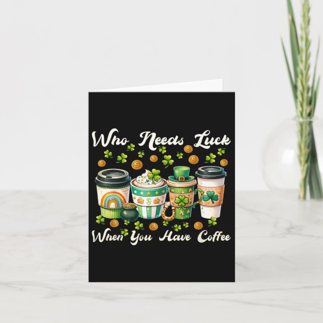 Carte Jour de la Saint Patrick Café Lucky Charm Patty Fu (Devant)