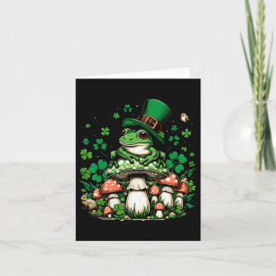 Carte Jour de la Saint Patrick Cottagecore Grenouille Es