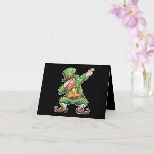 Carte Jour de la Saint Patrick Dab Dabbing Leprechaun En