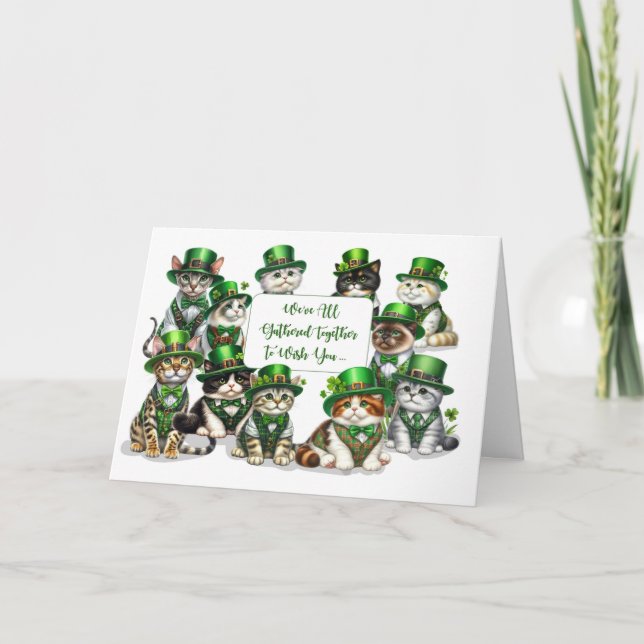 Carte Jour de la Saint Patrick D'Entreprise Du Groupe Fu (Devant)