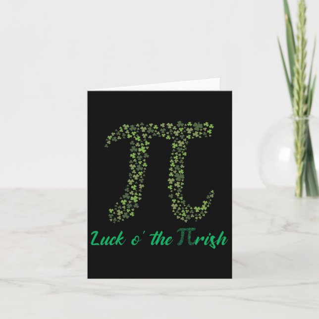 Carte Jour de la Saint Patrick Drôle Pi Luck O'Les Cadea (Devant)