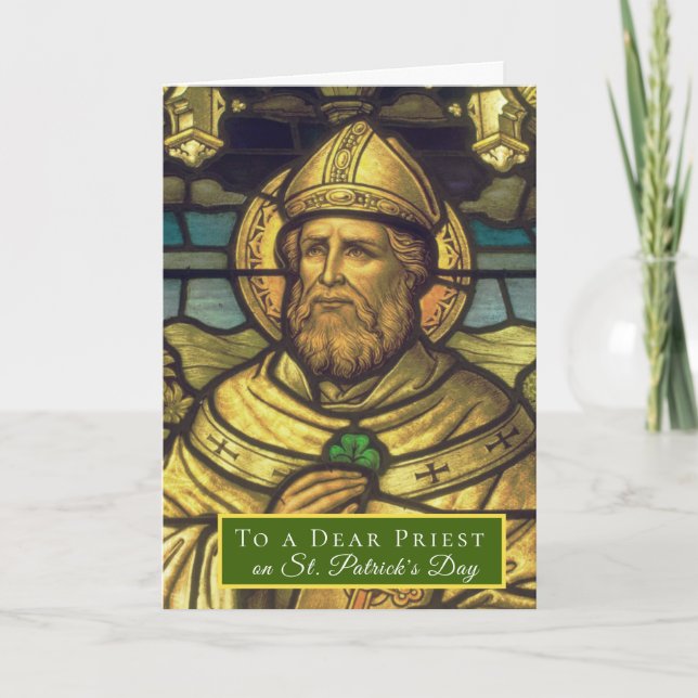 Carte Jour de la Saint-Patrick Évêque religieux catholiq (Devant)