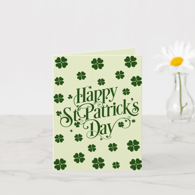 Carte jour de la saint patrick fétiche personnalisé (Petite plante)