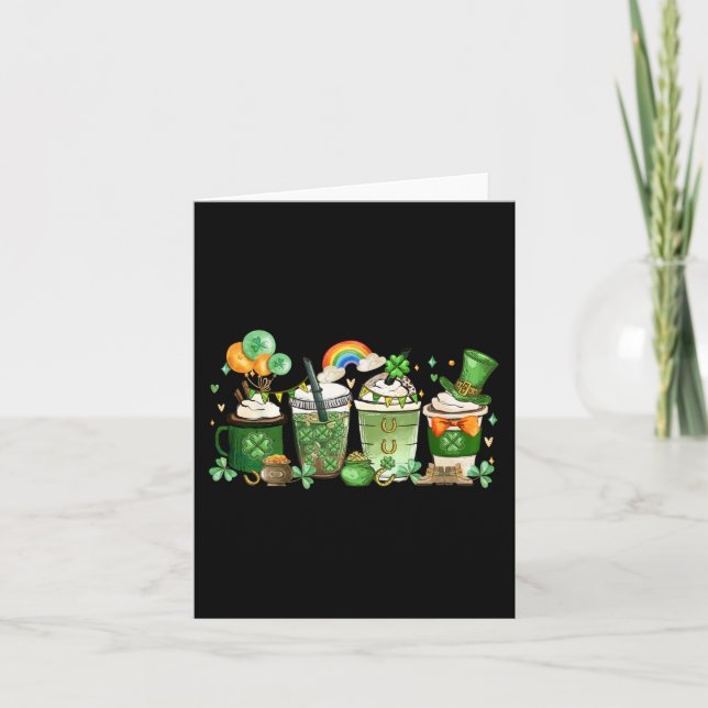Carte Jour de la Saint Patrick Fun Patrick Lover Café Ho (Devant)