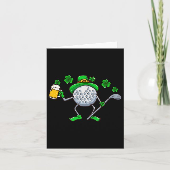 Carte Jour de la Saint Patrick Golf Golf Irish Golfer Be (Devant)