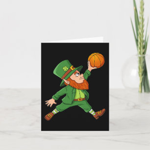 Carte Jour de la Saint Patrick Leprechaun Basket Lucky B