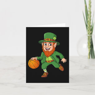 Carte Jour de la Saint Patrick Leprechaun Basket Lucky B