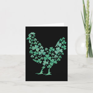 Carte Jour de la Saint Patrick Lucky Shamrock Poulets fe