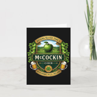 Carte jour de la saint patrick mccockin cidre humour drô