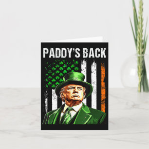 Carte Jour de la Saint Patrick Paddy's Ck Trump Irish Am