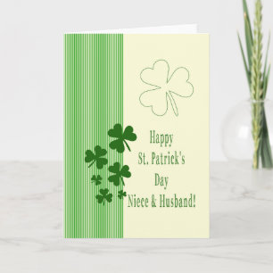 Carte Jour de la Saint Patrick pour la nièce et le mari