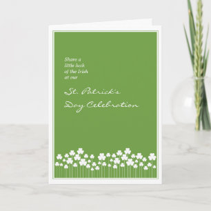 Carte Jour de la Saint Patrick shamrock Garden