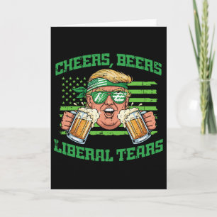 Carte Jour de la Saint-Patrick Trump Acclame les Larmes