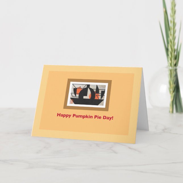 Carte Jour de la tarte citrouille Thanksgiving (Devant)