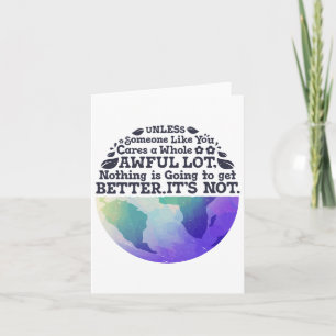 Carte Jour de la Terre à moins que quelqu'un comme vous