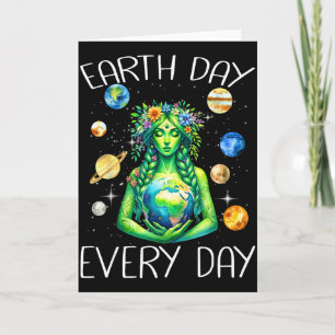 Carte Jour de la Terre Chaque Jour Hippie Nature Gaia Dé
