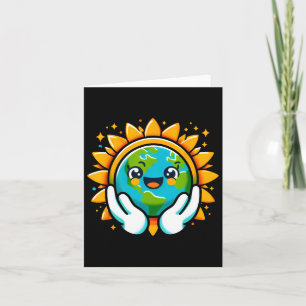 Carte Jour de la Terre Mignon Garçons Filles Enfants Heu