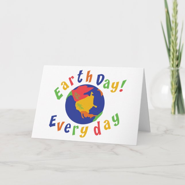 Carte Jour de la terre quotidien (Devant)