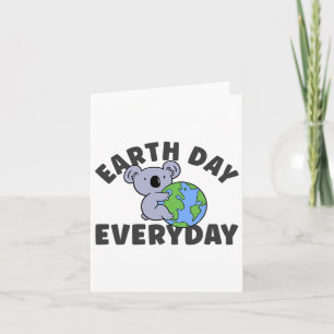 Carte Jour de la Terre Quotidien Koala Globe