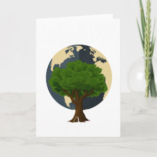 Carte Jour de la Terre Tous les jours Allez Vert Élégant