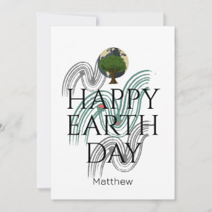 Carte jour de la terre tous les jours, allez vert, Sauve