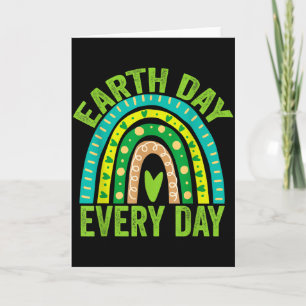Carte Jour de la Terre Tous les jours Vert Arc-en-ciel J