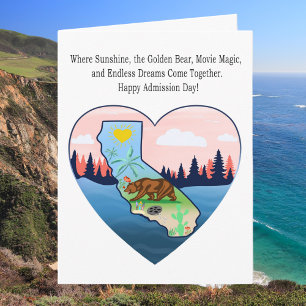 Carte Jour de l'admission heureux en Californie