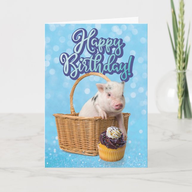 Carte Jour de l'anniversaire de l'enlèvement de cochon m (Devant)