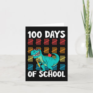 Carte Jour De L'École Enseignants Enfants Garçons Dino J