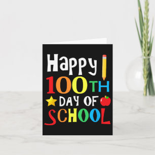 Carte Jour De L'École Enseignants Enfants Joyeux 100 Jou
