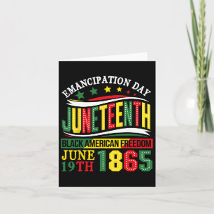 Carte Jour de l'Émancipation 1865 Jeudi Africain 1865 Li