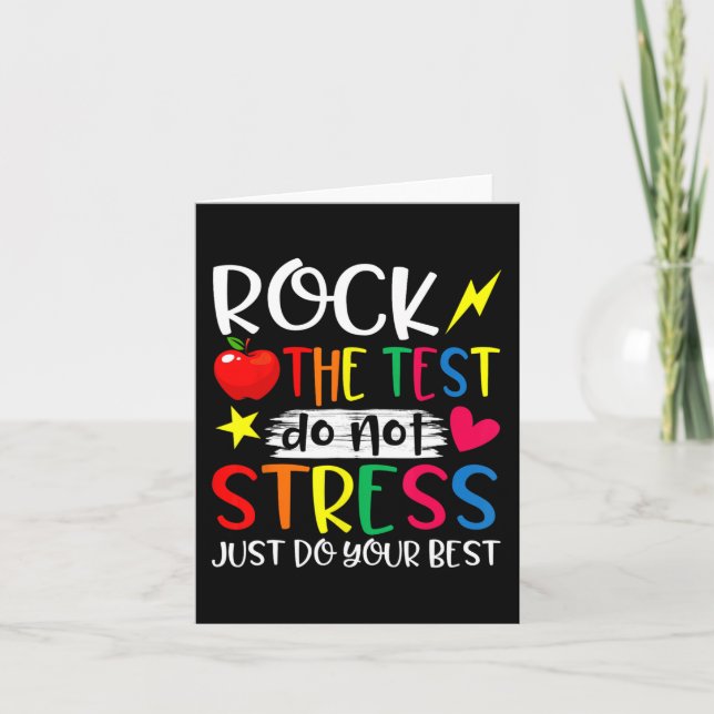 Carte Jour de l'examen de rock Enseignant de jour (Devant)