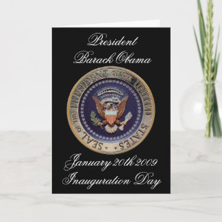 Carte Jour de l'investiture du président Barack Obama