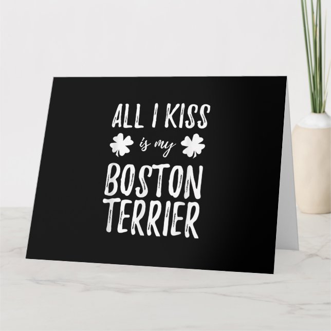 Carte Jour de l'Saint Patrick Boston Terrier Dog Mom Fun (Devant)