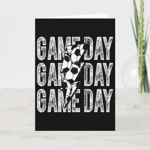 Carte Jour de match de football éclair Maman Papa Garçon
