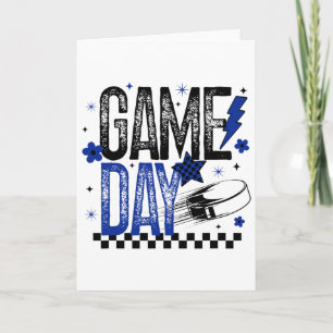Carte Jour de match de hockey sur glace Maman de hockey